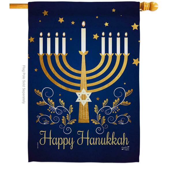 Angeleno Heritage 28 x 40 in. Happy Hanukkah House Flag with Winter Double-Sided Vertical Flags  Banner Garden AN579037